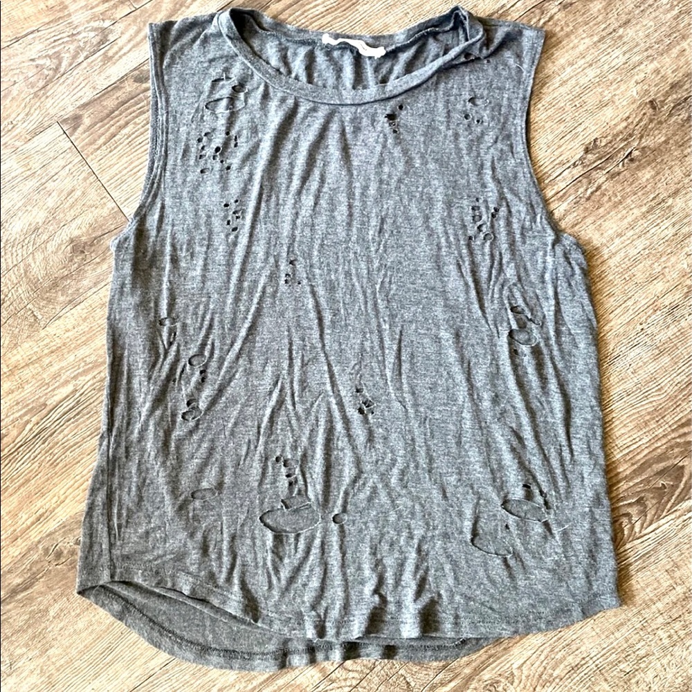 Jt closet distressed gray tank
